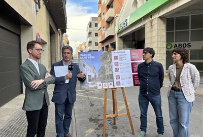 Vilafranca inicia la reurbanització del carrer Sant Pere amb un any d’obres i una inversió de més de 2 milions d’euros. Ajuntament de Vilafranca